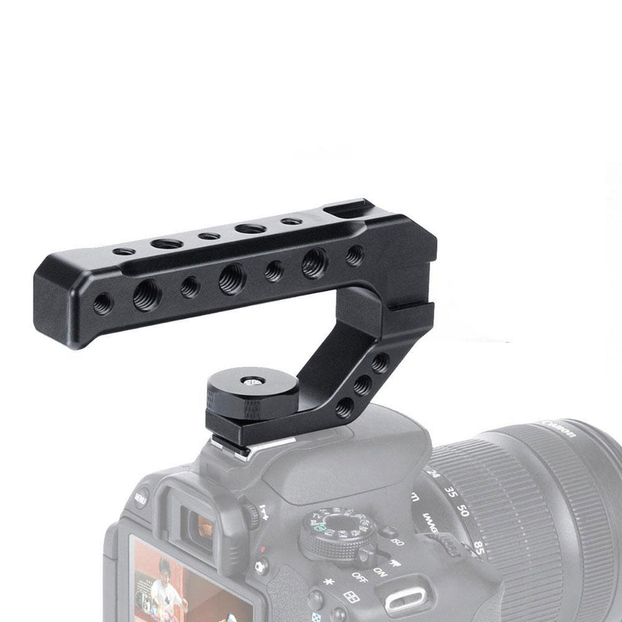 UURIG R005 Handle Grip Cold Shoe Adapter Mount Universal Handgrip Stabilizer for Canon for Nikon DLSR Camera - MRSLM