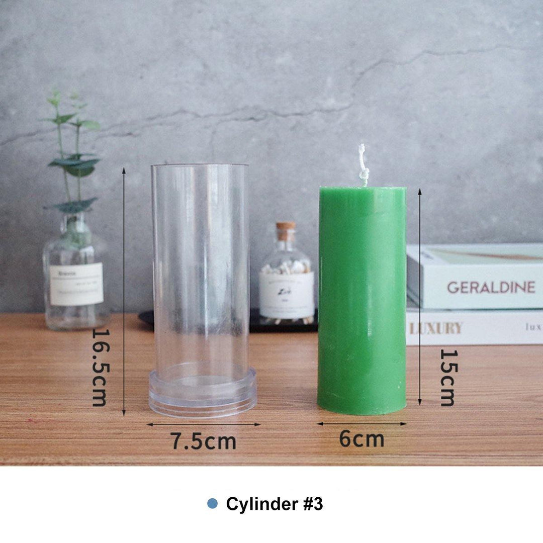 Clear DIY Handmade Candle Mould Craft Candle Making Molds Prop Reusable Tool - MRSLM