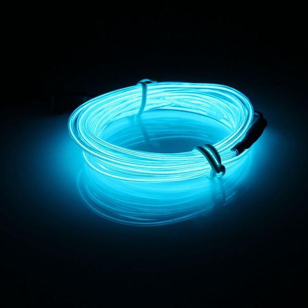 2M EL Led Flexible Soft Tube Wire Neon Glow Car Rope Strip Light Xmas Decor DC 12V - MRSLM