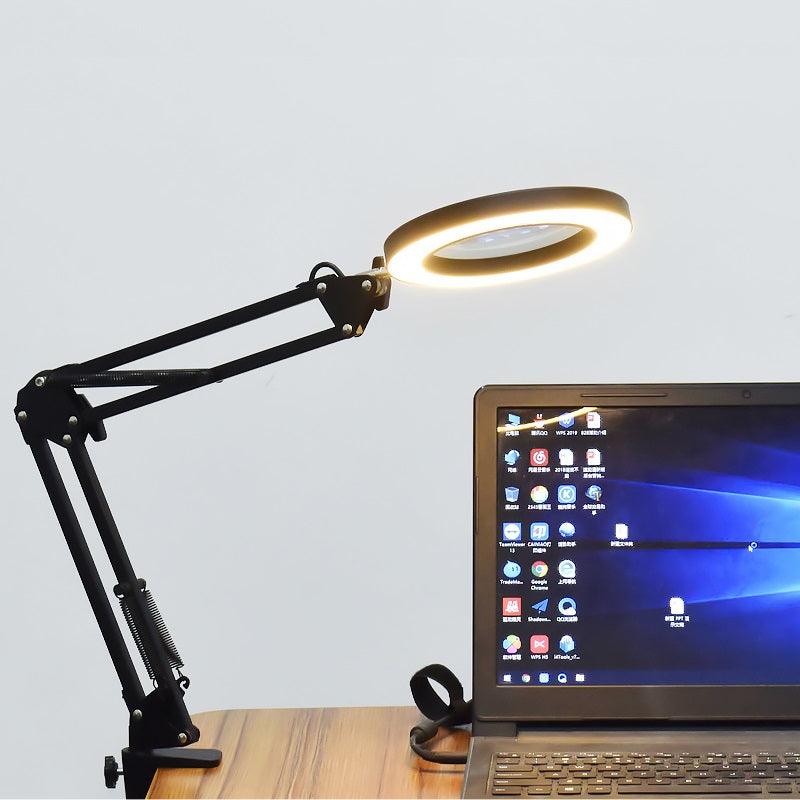 DANIU Lighting LED 5X 740mm Magnifying Glass Desk Lamp with Clamp Hands USB-powered LED Lamp Magnifier with 3 Modes Dimmable - MRSLM