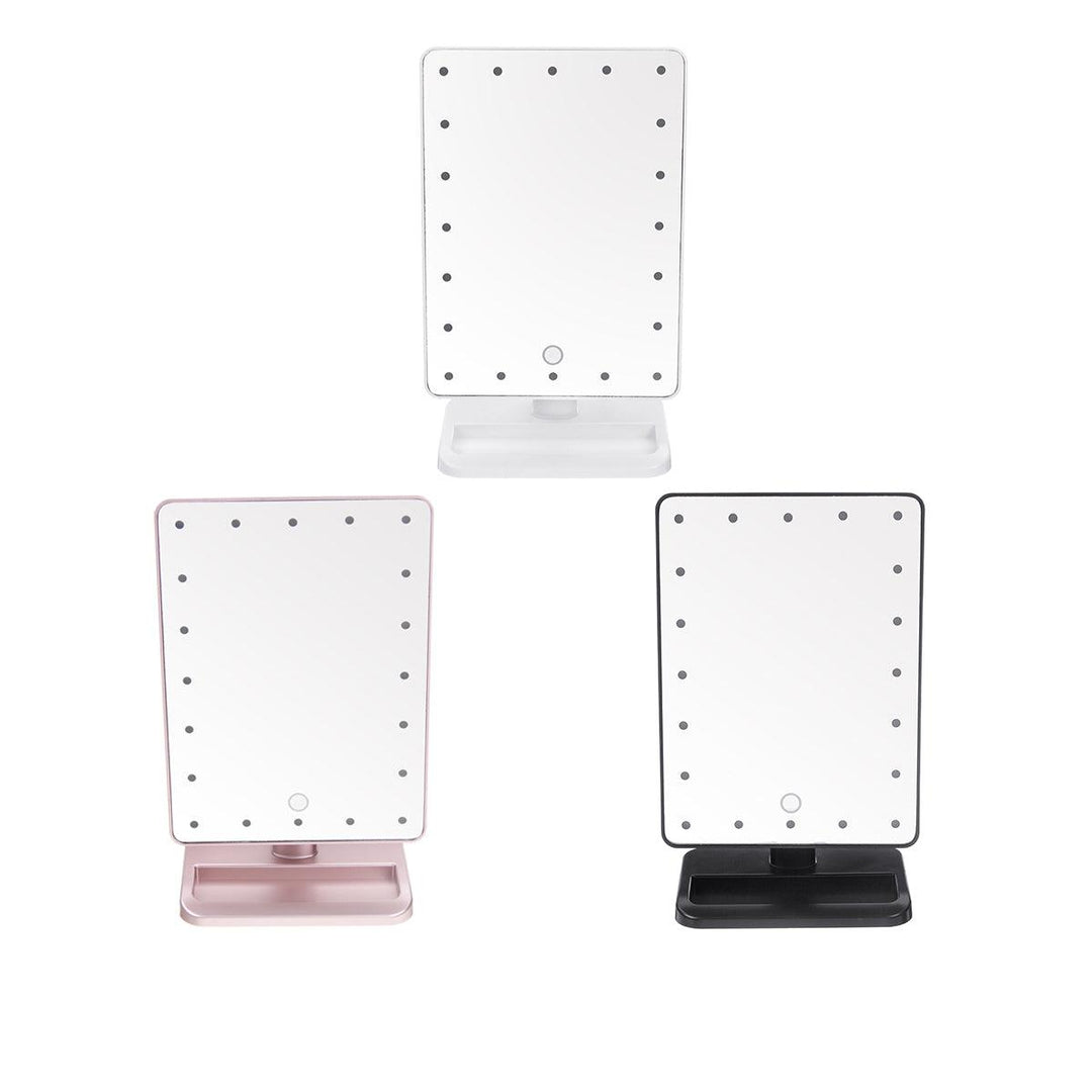LED Illuminated Bluetooth Speaker Makeup Mirror Light Touch Dimmable Makeup Table Lamp - MRSLM