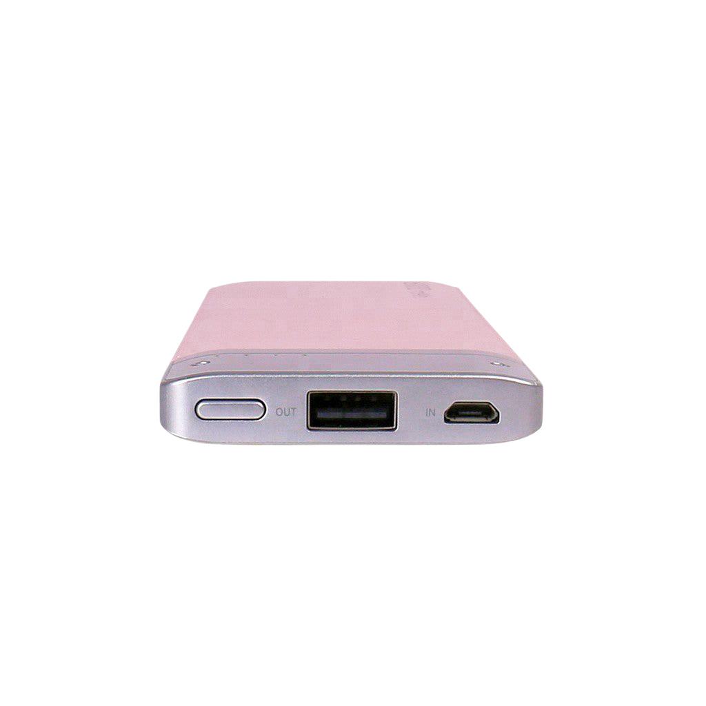 Pink Leather-Surface 6000mAh Power Bank - MRSLM