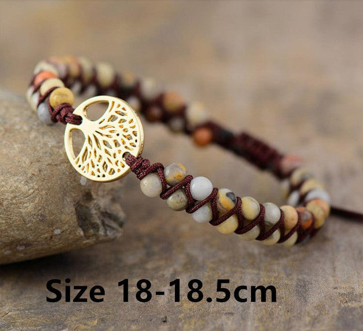 Natural Agate Beads, Hand-woven Yoga Friendship Lover Bracelet - MRSLM