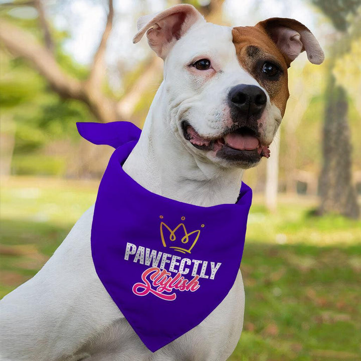 Pawfectly Stylish Pet Bandana - Crown Dog Bandana - Printed Pet Scarf - MRSLM