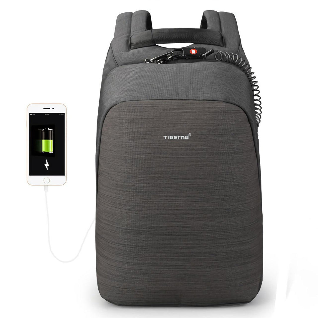 Tigernu Mochila 15.6 inch Laptop Bag with USB Charging Port School Leisure Waterproof Anti-theft Notebook Tablet - MRSLM