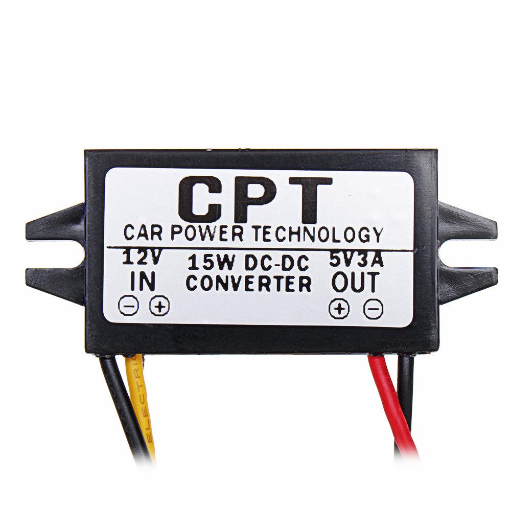 CPT-UL-1 Waterproof 12V to 5V 3A 15W DC to DC Converter Regulator CPT Car Power Converter Step Down Module - MRSLM