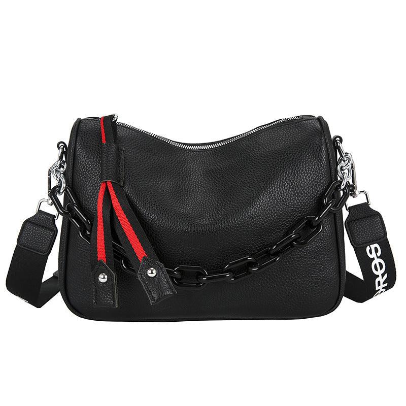 Simple Messenger Leather Women's Single Shoulder Bag Large Capacity - MRSLM