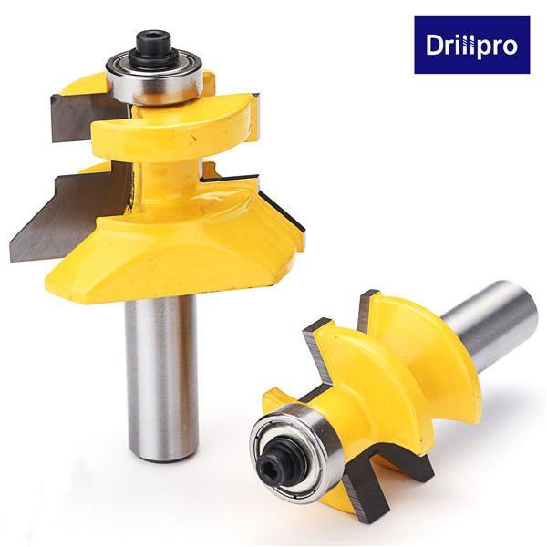 Drillpro RB34 1/2 Inch Shank Matched Tongue Groove V-notch Router Bit - MRSLM
