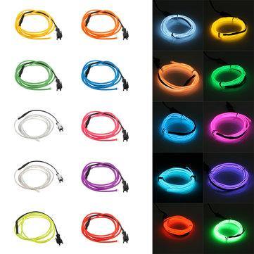 1M 10 colors 3V Flexible Neon EL Wire Light Dance Party Decor Light Battery Powered Controller - MRSLM