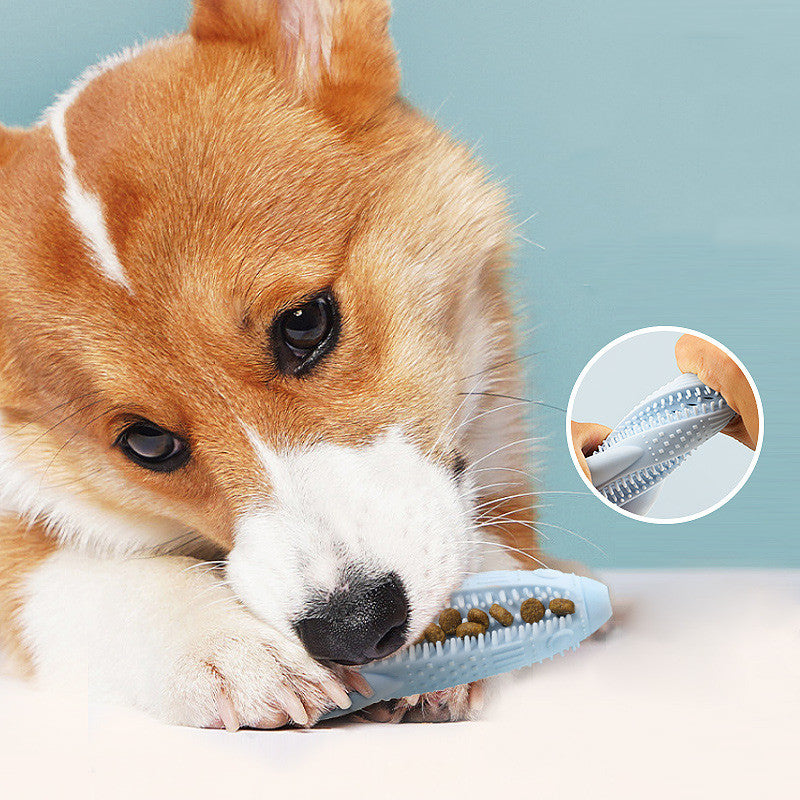 Palito de dentição em formato de foguete com bola que vaza para animais de estimação