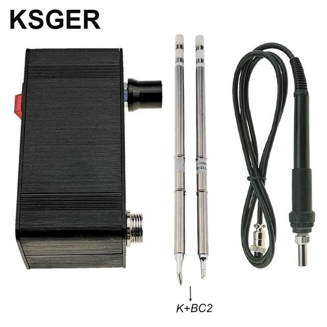 KSGER Mini STM32 V3.1S OLED T12 Soldering Iron Station DIY Plastic 907 9501 Handle Electric Tools Quick Heating T12 Iron Tips 8s Tins - MRSLM