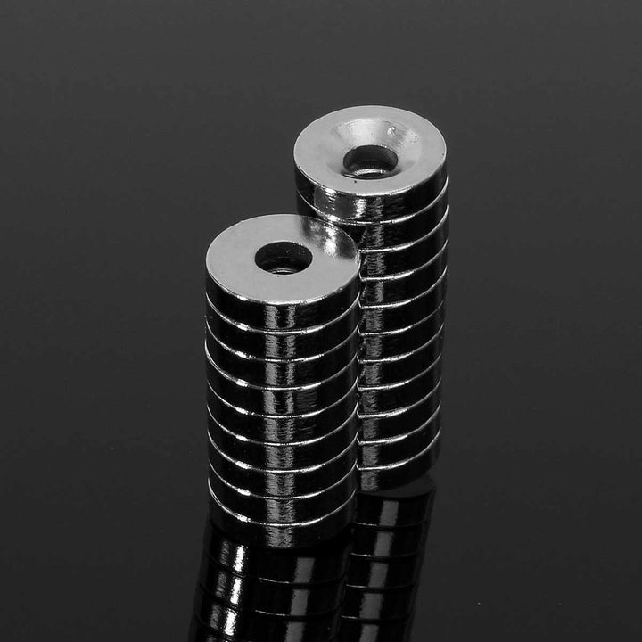 20pcs N50 12x3mm Countersink Ring Magnets 4mm Hole Rare Earth Neodymium Magnet - MRSLM
