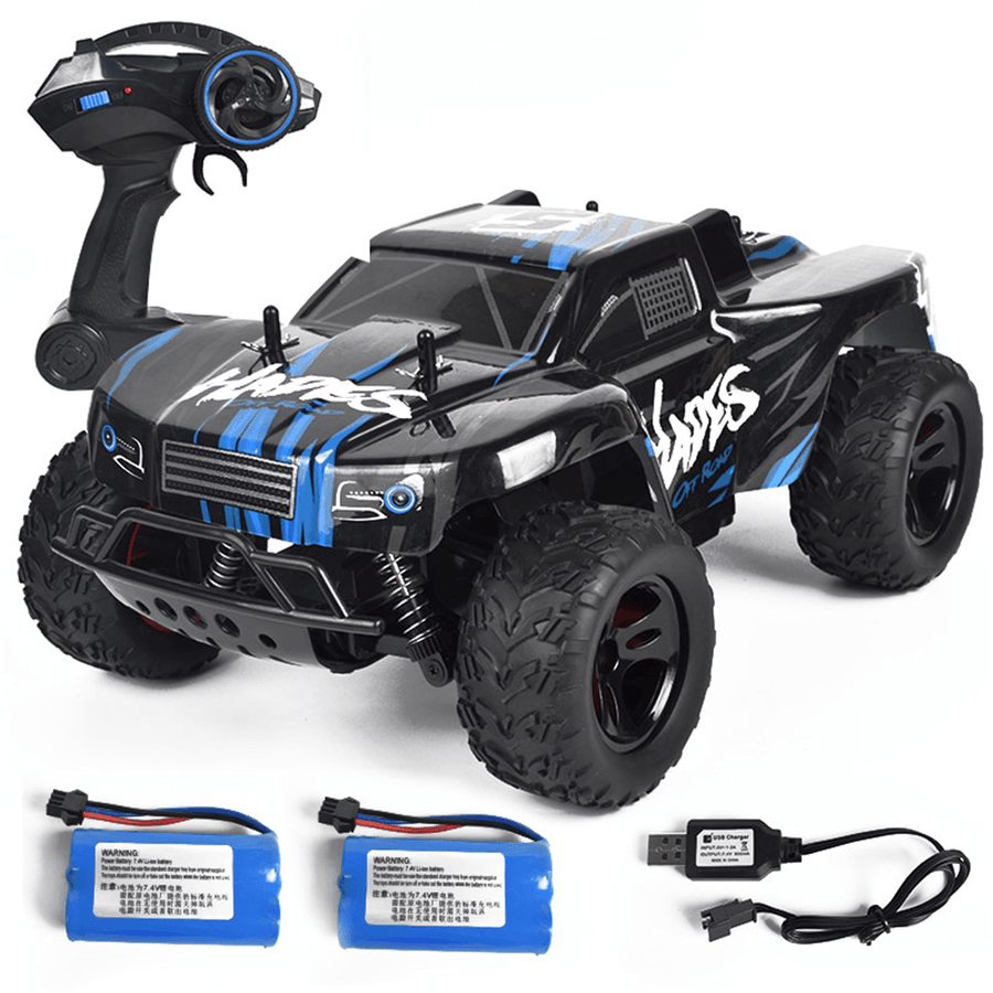 1/14 RTR Two Battery 2.4G RWD 30km/h RC Car Vehicles Models High Speed Off-Road Truck Kid Children Toys - MRSLM