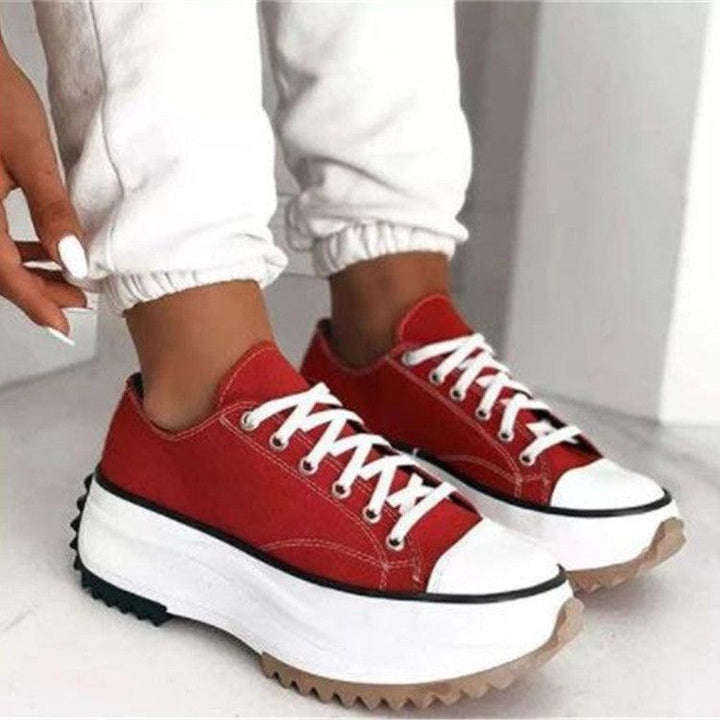 Fashion Women's Low-top Platform Canvas Shoes - MRSLM