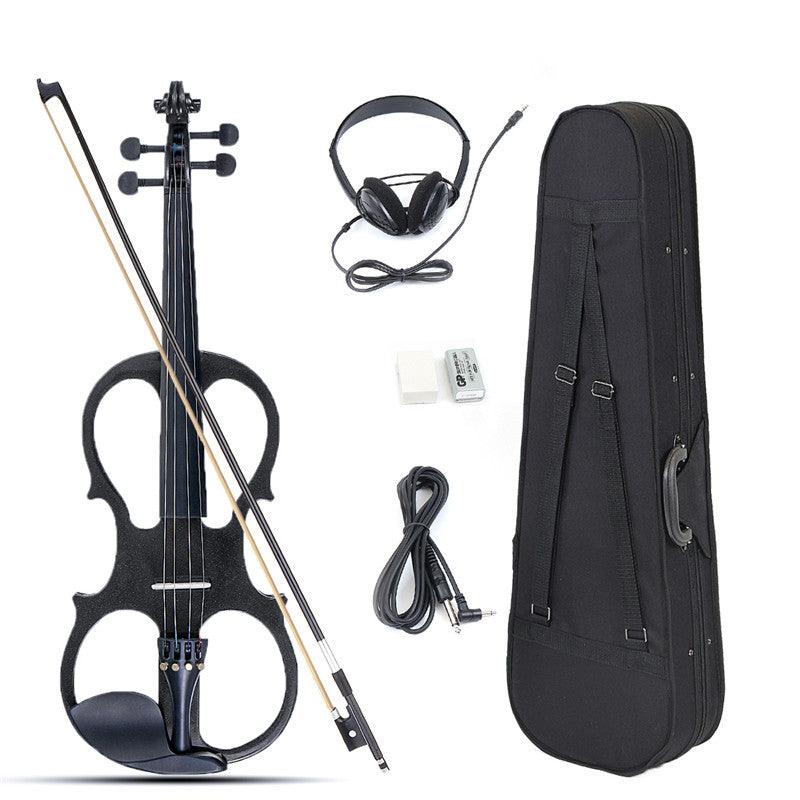 4/4 Electric Violin Full Size Basswood with Connecting Line Earphone & Case for Beginners - MRSLM