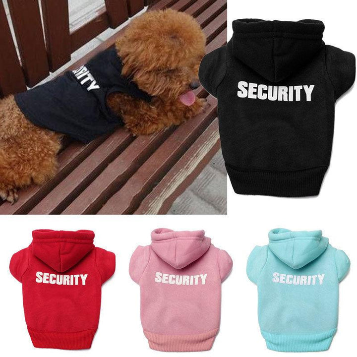 XS To XXXL Winter Pets Dog Security Printed Clothes Puppy Cat Hoodie Warm Coat - MRSLM