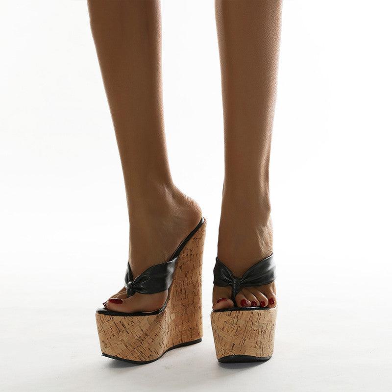 Women's 16 Cm High Heel Flip Flops Sandals And Slippers - MRSLM