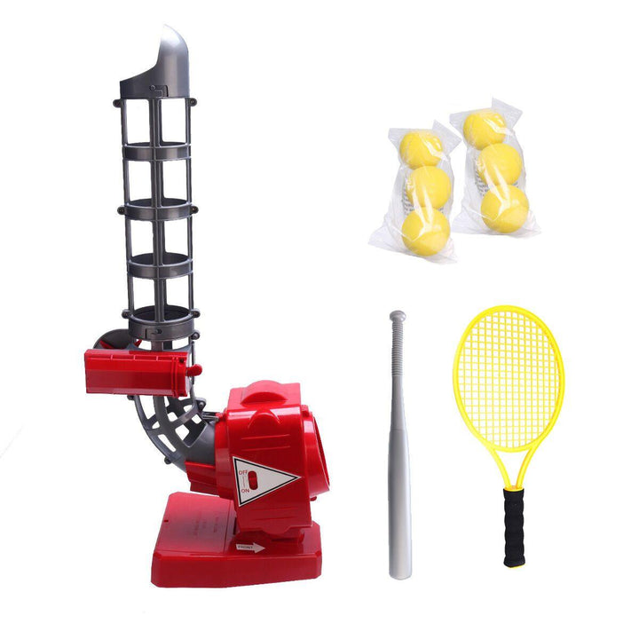 Auto Cricket Soft Ball Bowler Shooter Thrower Automatic Pitching Machine with Bat Sport Training Kids Toys - MRSLM