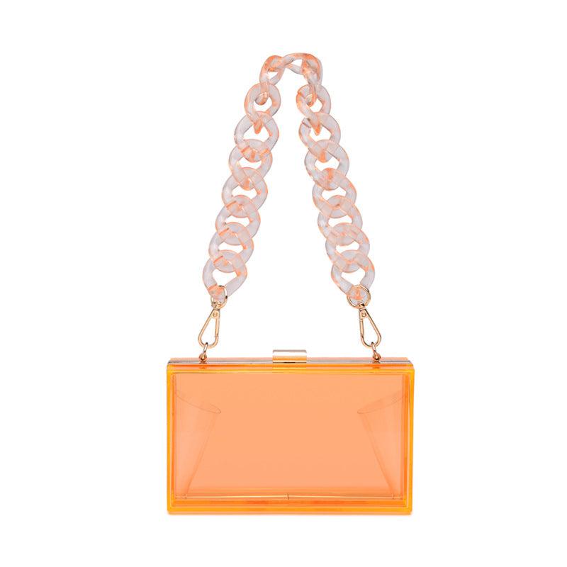 Acrylic Transparent One-shoulder Messenger Mini Square Bag - MRSLM