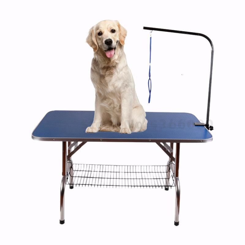 Professional Adjustable Portable Mobile Folding Stainless Steel Dog Pet Grooming Table Pet Beauty Table Grooming Desk With Hanging Rope - MRSLM
