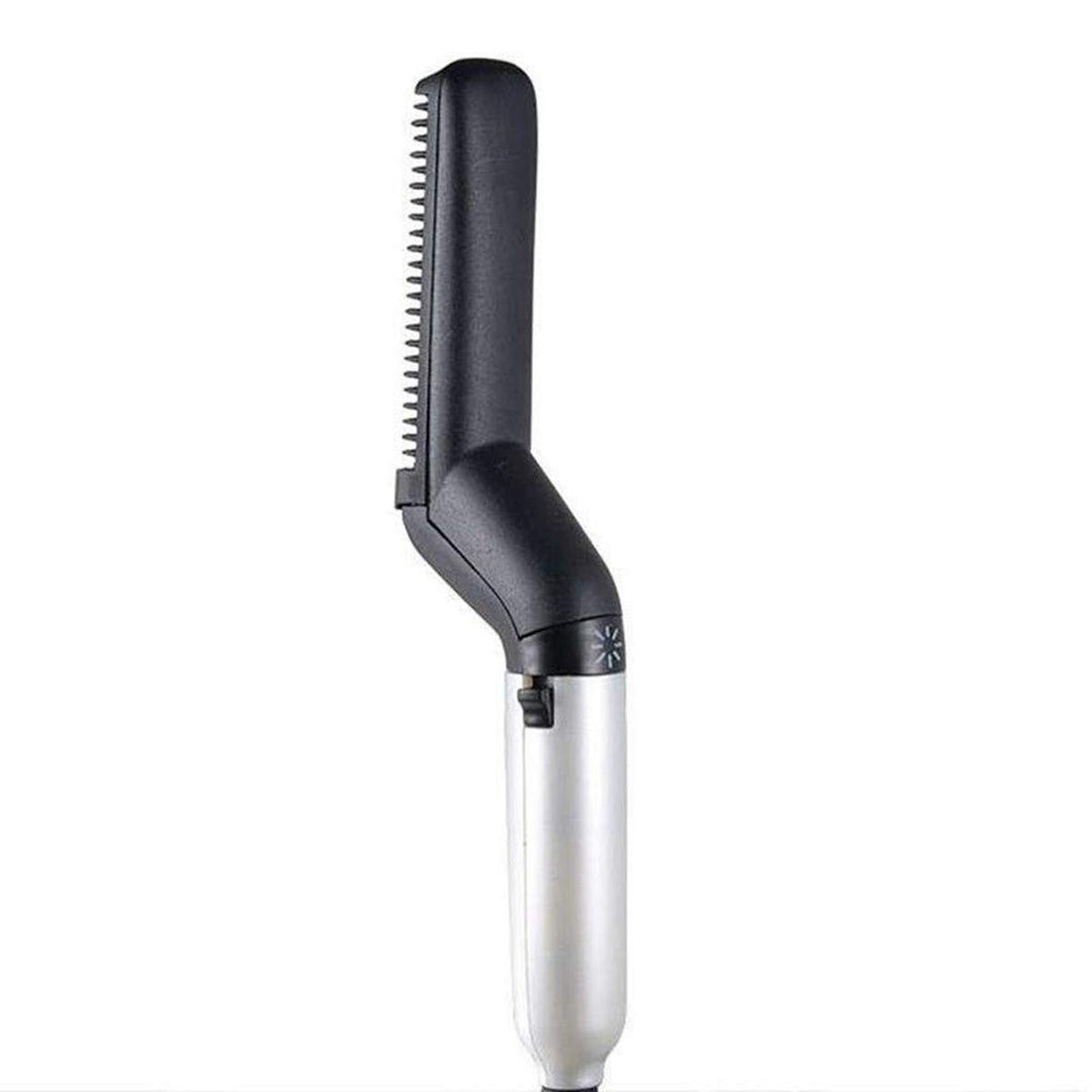 AUGIENB Men's Hair Styling Ceramic Comb Curler Straightener Roll Iron Multifunctional Quick Styler Hair Comb - MRSLM