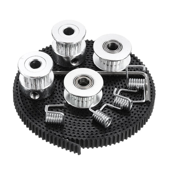2M/5M GT2-6 Open Synchronous Timing Belt+ 20 Teeth Timing Pulley + Idler + Wrench Spring Kit for Prusa I3 3D Printer - MRSLM