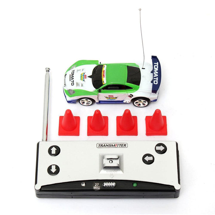 Mini Can Remote Radio Control Racing RC Car Vehicles Model LED Light - MRSLM
