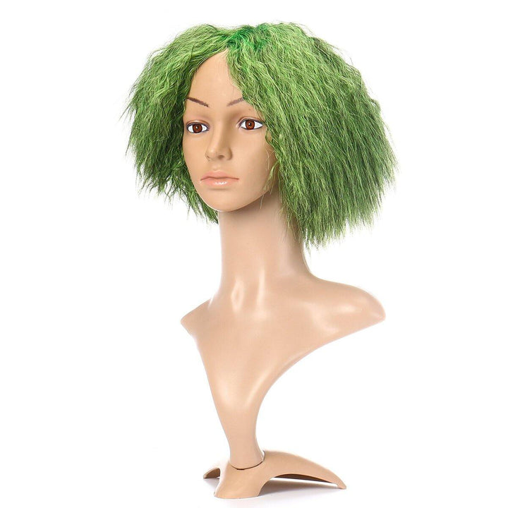Costume Cosplay Green Curly Wig Clown Heat Synthetic Hair Men Wig+Wig Cap Props - MRSLM