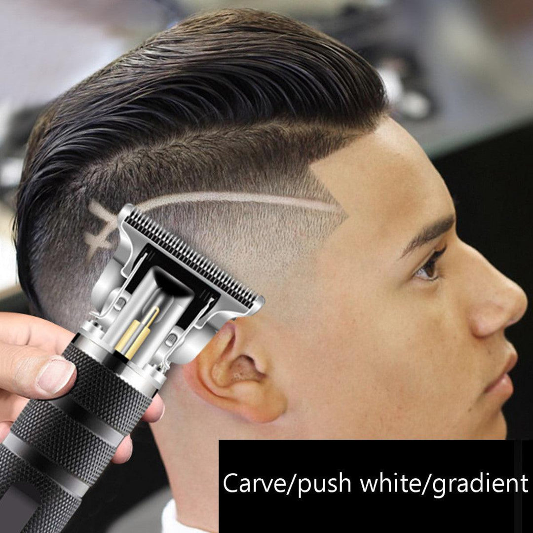 T9 Professional Hair Trimmer Rechargeable Electric Hair Clipper Men's Cordless Haircut Adjustable Ceramic Blade - MRSLM