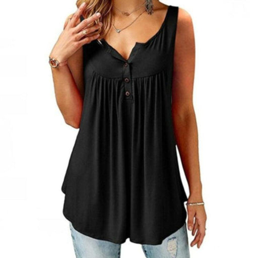 women's sleeveless v-neck vest top, view 8 - MRSLM