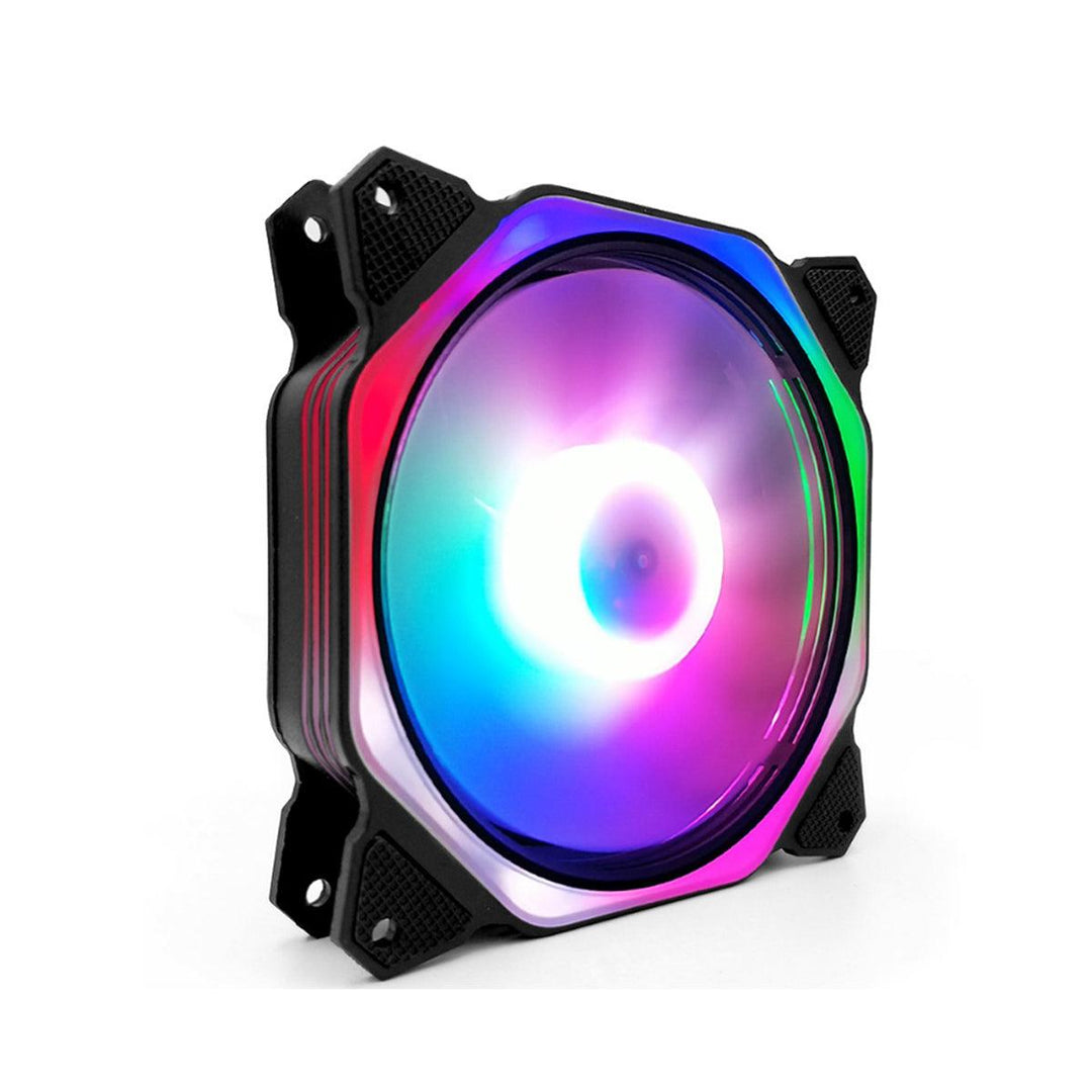 Coolmoon 120mm Adjustable RGB LED Light CPU Cooling Fan Mute Octagon Computer PC Case Cooling Fan - MRSLM