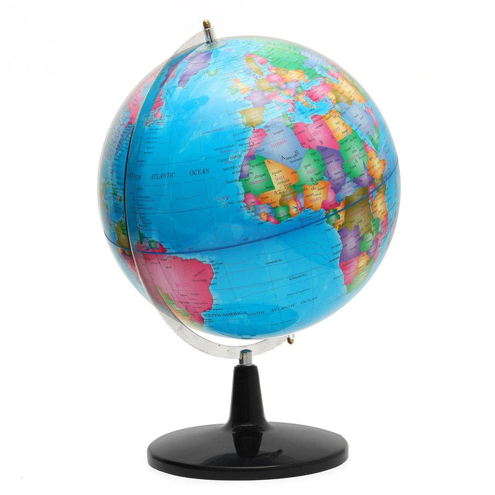 World Globe Rotating Map Earth Atlas Geography Diameter 32 cm Sturdy Base - MRSLM