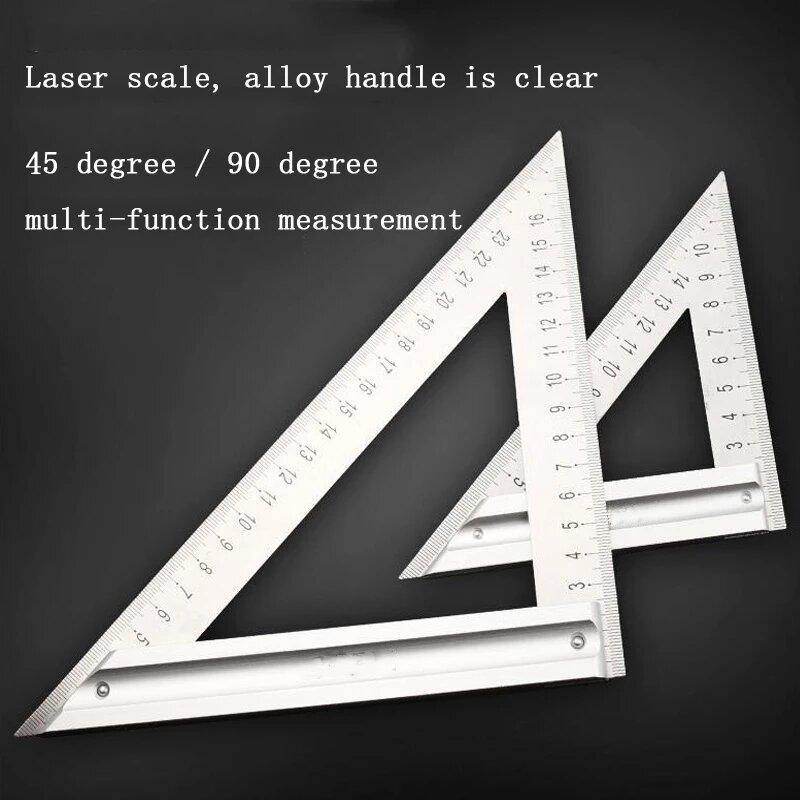 Greener 90 Degree Square Ruler Triangle Ruler Stainless Steel Multi-Function Triangle Board Woodworking Protractor Measuring Instrument - MRSLM