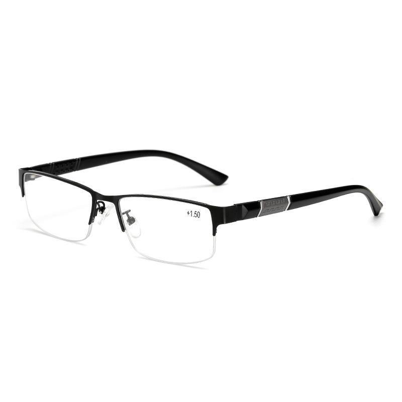 Stainless Steel Resin Lens Reading Glasses Half Frame Presbyopic Glasses - MRSLM