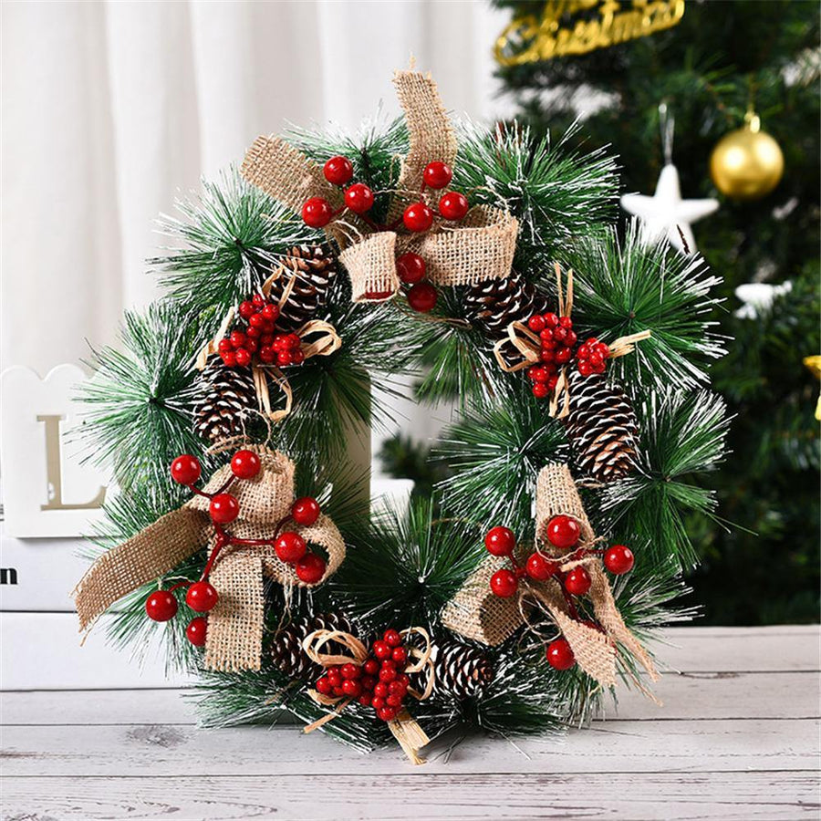 Gangzhilian Christmas Wreath Chirstmas Home Decoration Wreath Creative Mutiple Styles Decor For Home Office - MRSLM