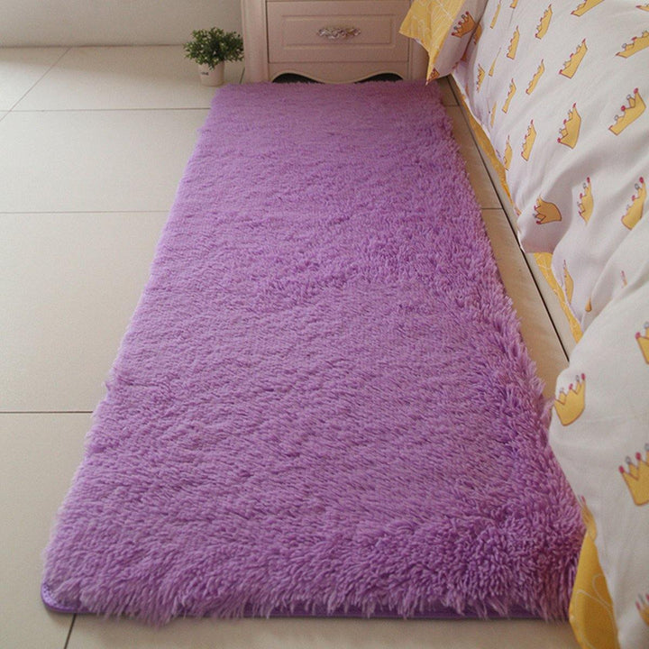 60 x 120cm Anti Skid Shaggy Fluffy Area Rug Bedroom Carpet Floor Mat Parlor Decor - MRSLM