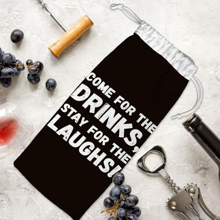 Funny Quote Wine Tote Bag - Funny Saying Wine Tote Bag - Cool Design Wine Tote Bag - MRSLM