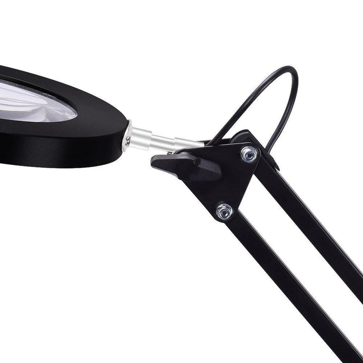 NEWACALOX Flexible Desk Magnifier 5X USB LED Magnifying Glass 3 Colors Illuminated Magnifier Lamp Loupe Reading Rework Soldering Magnifier - MRSLM
