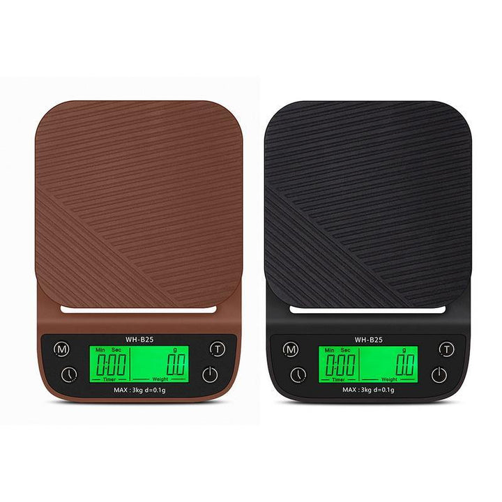 WH-B25L Coffee Scale 3kg/0.1g Coffee Scale with Timer Portable Electronic Digital Kitchen Scale High Precision LCD Scales - MRSLM