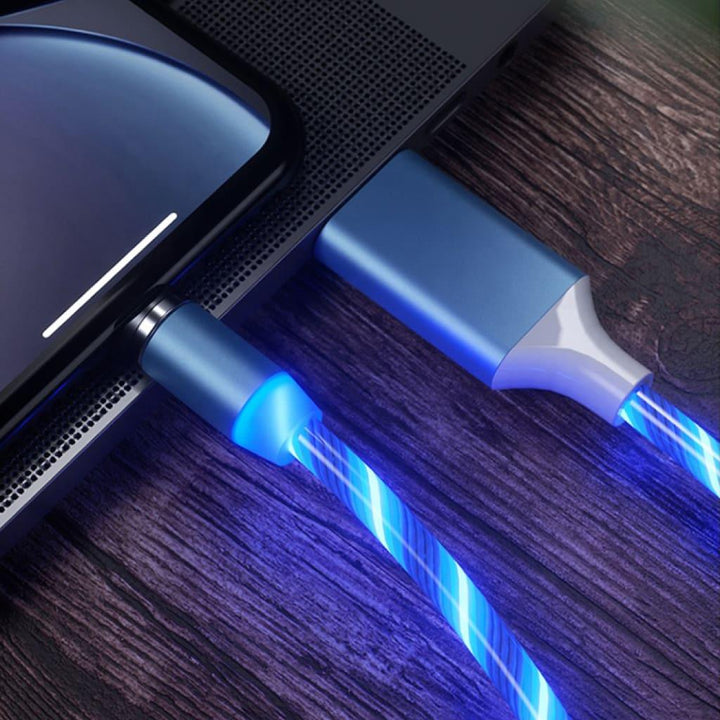 Blue LED 3-in-1 USB Charging Cord - MRSLM