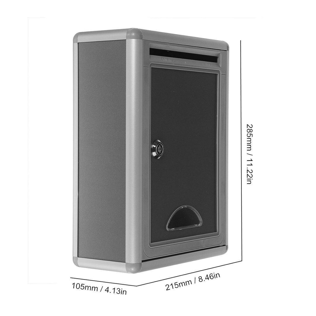 Retro Aluminum Mail Letter Post Storage Box Outdoor Lockable Mailbox Wall Mount Boxes - MRSLM