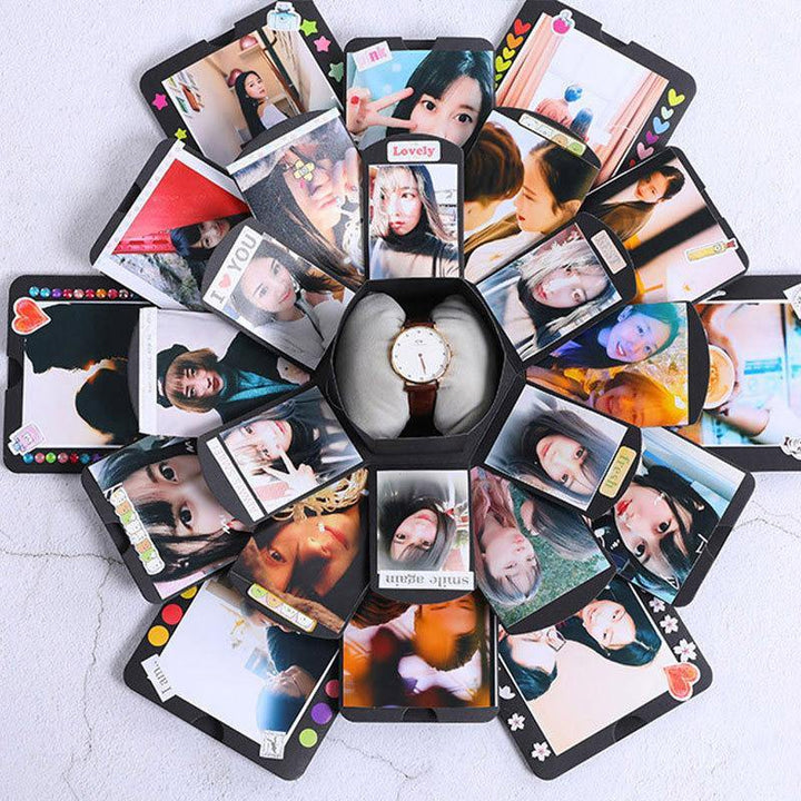 Explosion DIY Gift Box Photo Album Hexagon Multi-layer Product Birthday Surprise - MRSLM