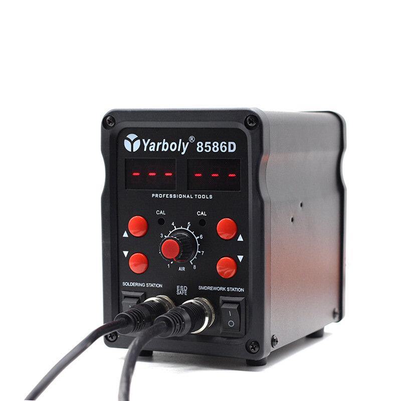 Yarboly 8586D LED Digital Soldering Station Hot Air Gun Rework Station Electric Soldering Iron For Phone PCB IC SMD BGA Welding - MRSLM