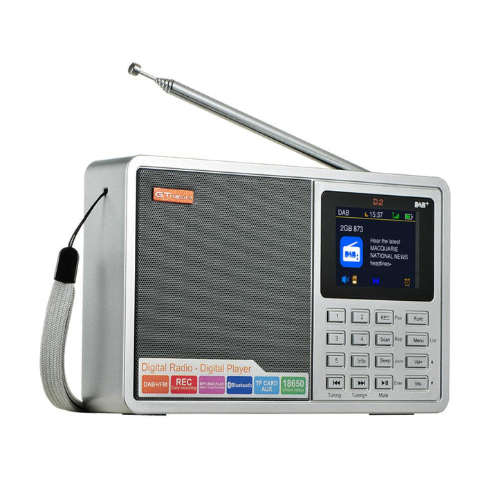 GTMEDIA D2 DAB+ 174.92-239.20MHz DAB FM Full Band Digital Radio MP3 Music Player Clock Alarm - MRSLM