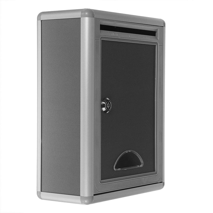 Retro Aluminum Mail Letter Post Storage Box Outdoor Lockable Mailbox Wall Mount Boxes - MRSLM