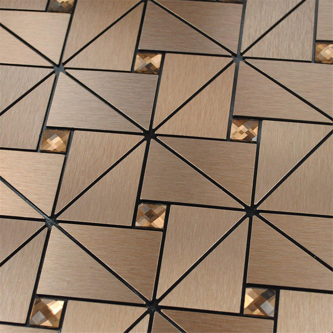 30x30cm Aluminum Tile Self Adhesive Wall paper Kitchen Backsplash Sticker Decor - MRSLM