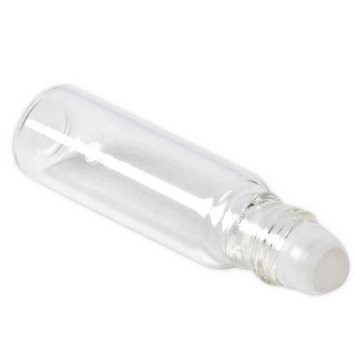 5ml Empty Clear Glass Roll Bottle (White) - MRSLM