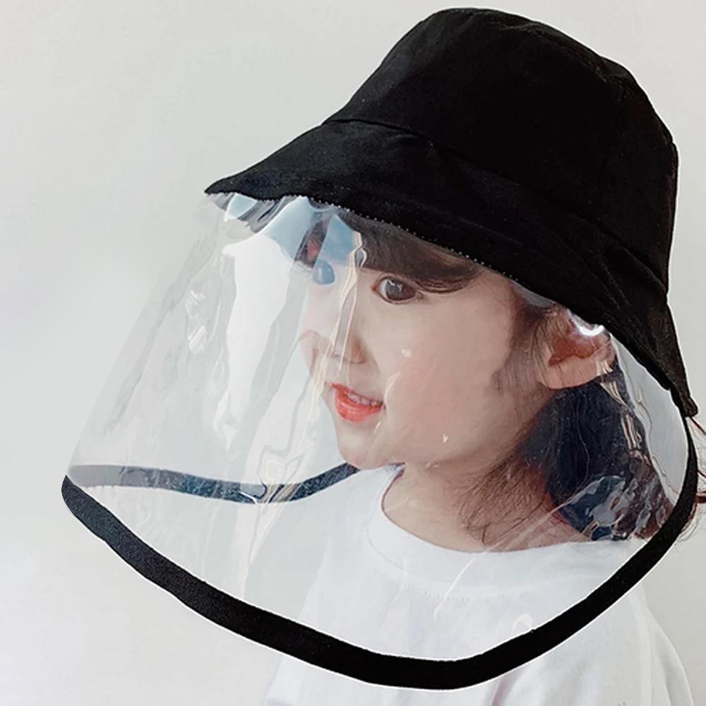Children's Dust Cap Detachable Face Screen Windproof Transparent Fisherman Hat - MRSLM