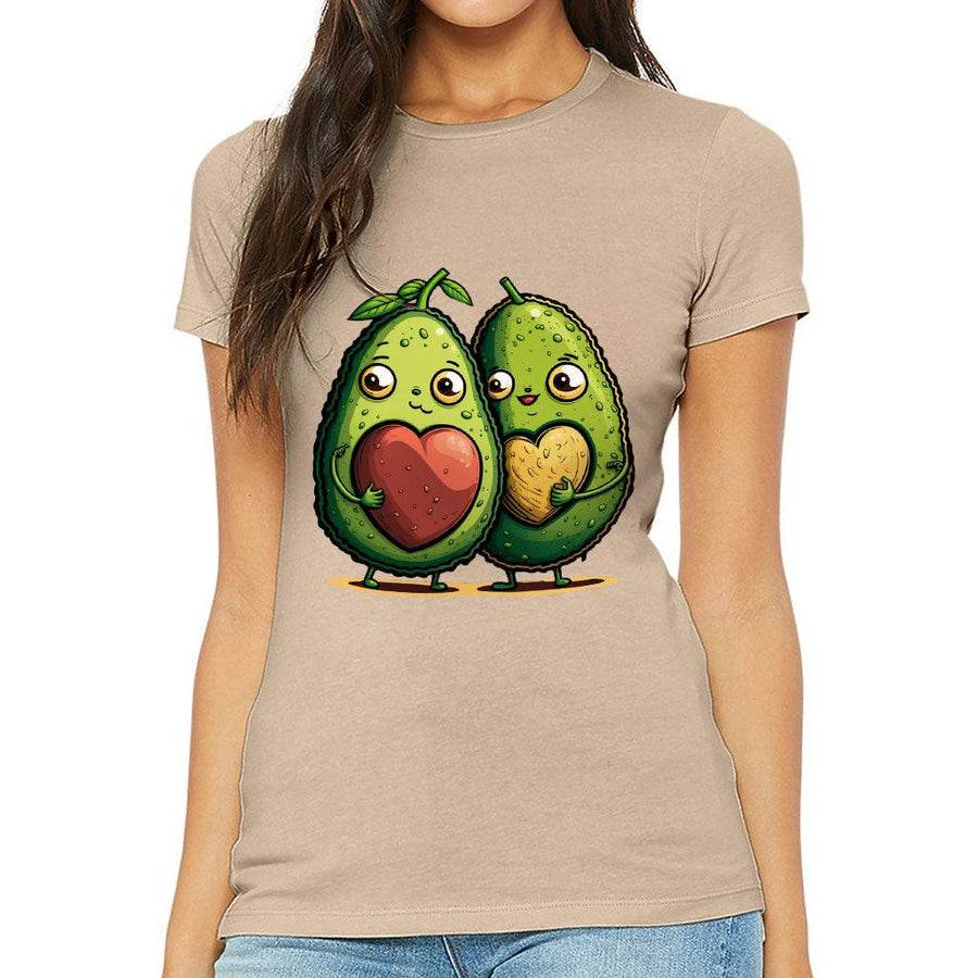Avocado Slim Fit T-Shirt - Love Couple Women's T-Shirt - Graphic Slim Fit Tee - MRSLM