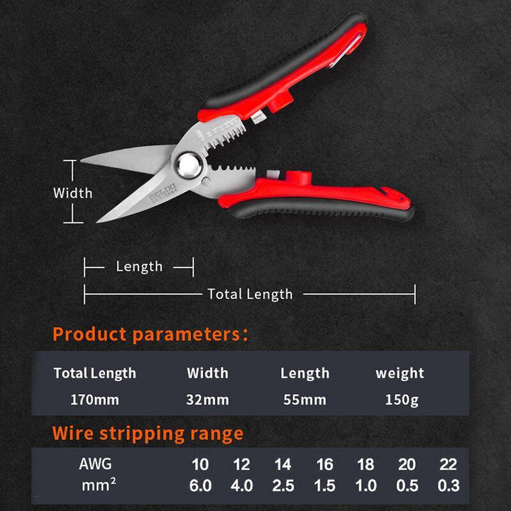 Wire Stripping Pliers, Electrician Tools, Wire Cutting Pliers, Professional Grade Crimping Pliers, Wire Cutting Pliers - MRSLM